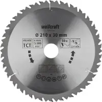 Wolfcraft 6737000 Kreissägeblatt Für Holz 210 Mm