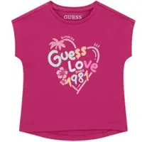 GUESS T-Shirt K6GI03 K6YW4 Dunkelrosa Regular Fit