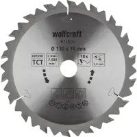 Wolfcraft 1 Kreissägeblatt HM, 18 Zähne ø130mm