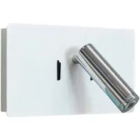 LUCANDE Elske Wandleuchte White/Chrome - , Elske, Weiß, für Schlafzimmer, Metall, Modern