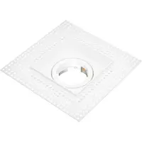 LEDVION - Trimless Einbaustrahler led Spot Weißes Quadrat, 130x130 mm, dimmbar, neigbar, Gu10 -Anpassung, Aluminium, IP20