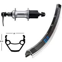 Winora Alu-Hinterrad Exal Zx 19 36T Br Acera T3000