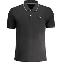 La Martina Herren Polo Shirt Schwarz - Kurzarm, Regular Fit, Stilvolle Details