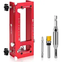 Lixada Door Hinge Jig, Aluminum Alloy Door Hinge Template Kit for Router, Adjustable Mortise Jig Fits Door Hinges From 2.5" to 5", 1/4" Radius, 5/8" Radius