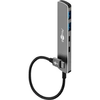 Goobay Slim 4-Port USB-Hub, USB-C auf USB-C/USB-A, 5 Gbit/s