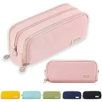 Yozhiqu Federmäppchen Federtaschen Teenager Mädchen Mäppchen Etui Stifte 3 Fach, Große Kapazität Pencil Case für Schule & Büro (Rose)
