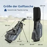 Northix Komplettes Golfschlägerset für Linkshänder (Herren) inklusive Tasche