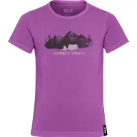 Jack Wolfskin T-Shirt Hiking Graphic Tee Kinder Print Orchid-Größe 164