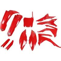 Ufo Honda Crf 250r/450r 2014-2017 With Airbox Cover Eu Hokit121f-070 Fork Protectors & Plastikbausatz