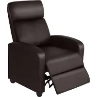 Yaheetech Relaxsessel verstellbarer Fernsehsessel 90°/120°/160° aus Kunstleder Polstersessel Heimkino Braun