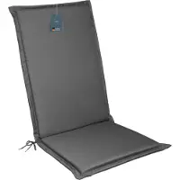 DiscountDeal24 LILENO HOME Gartenstuhl Auflagen [1er Set - Hochlehner] in Anthrazit - bequeme Liegen als Sitzauflagen für Gartenmöbel - Stuhlkissen für Gartenstühle und Klappstühle MIA