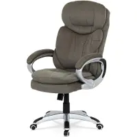 Autronic Bürostuhl, rockiger Moos, grauer Stoff, Plastik. Kreuz - Ka -g198 Gray2