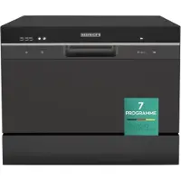 Heinrich´s HEINRICHS tragbarer Mini Geschirrspüler, Spülmaschine, Tischgeschirrspüler mit 6,5L Wasserverbrauch, mit Wasseranschluss nutzbar, klein + freistehend