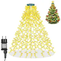 Lapamax Weihnachtsbaum Lichterkette Innen 3M 480 LEDs, Weihnachtsbeleuchtung mit 8 Modi Timer, Christbaumbeleuchtung Warmweiß mit 16 Strängen