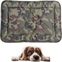DOTTY Hundematte mit Pfotenmotiv – Camouflage – Größe S (60×45 cm) – robuste, wasserdichte und rutschfeste Hundematte für kleine Hunde