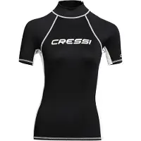Cressi Rash Guard Lady T-Shirt mit kurzen Ärmeln Black/White XS