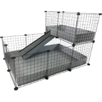 C&c Modularer 3x2 Nagetierkäfig Mit 2x1 Loft Und Rampe