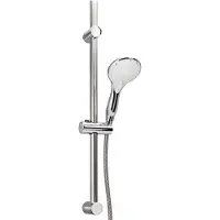 Bremermann Brausestangenset, inkl. Brause, Edelstahl Brauseschlauch 1,75 m und Stange 71,5 cm, Brauseset Komplett-Set