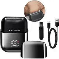 Welikera Mini Elektrorasierer Herren – Tragbarer Folienrasierer mit USB-C, LED-Display & IPX7, Nass/Trocken, 900 mAh Akku