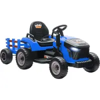 Welikera Elektrischer Kindertraktor, Aufsitz-Traktor mit Fernbedienung, Soft-Start, für Kinder im Alter von 3-8 Jahren, Blau