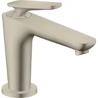 Hansgrohe AXOR Citterio C Einhebel-Waschtischmischer 90, mit CoolStart für Handwaschbecken und Ablaufgarnitur, 49020820, Farbe: Brushed Nickel