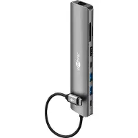 Goobay Slim 8-Port USB-Hub mit HDMI und RJ45, 5 Gbit/s