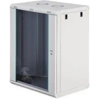 Digitus Wandgehäuse Dynamic-N Serie - 600x450 mm (BxT), unmontiert, Wandmontiertes Regal, 16U, 60 kg, Sperrschloss, Ablageschienen, Verbessertes Kabelmanagement