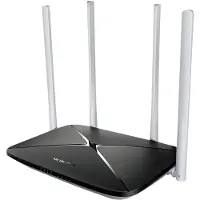 Mercusys AC12, Wi-Fi 5 (802.11ac), Dual-Band (2,4 GHz/5 GHz), Ethernet/LAN, Schwarz, Tabletop-Router