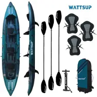 Wattsup COD 3 Personen Kajak SET aufblasbar Drop-Stich Kanu Boot Kayak Paddel