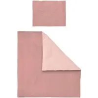 BORNINO HOME Wende-Bettwäsche Musselin 35x40/80x80 cm, rosa
