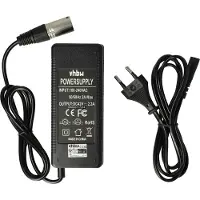 VHBW Ladegerät kompatibel mit Curtis Alu-City Fahrradakkus, E-Bike - Für 36 V Li-Ion Akkus mit 3-Pin Anschluss 100 W