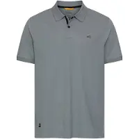 Camel active Poloshirt , Herren, Gr. M, stormy blau, Jersey, Obermaterial: 95% Baumwolle, 5% Elasthan, unifarben, normal hüftbedeckend, Rundhals, Bündchen, Shirts Poloshirt, kurzarm, mit Logo-Stickerei