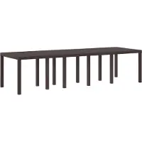 vidaXL Gartentisch Braun 300 x 100 x 73 cm Poly-Rattan