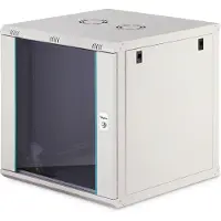Digitus Wandgehäuse Dynamic-N Serie - 600x600 mm (BxT), unmontiert, Wandmontiertes Regal, 12U, 60 kg, Sperrschloss, Ablageschienen, Verbessertes Kabelmanagement
