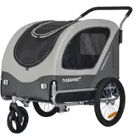 Tiggo DOGGYHUT Large Fahrradanhänger & Hundebuggy 2 in 1 für Hunden bis 35kg Hundeanhänger Jogger Hundewagen mit Feststellbremse