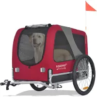 Tiggo DOGGYHUT Premium LARGE Hundefahrradanhänger 15 - 30kg Hundeanhänger Fahrradanhänger für Hunde mittelgroße bis große Hunde