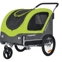 Tiggo DOGGYHUT Large Fahrradanhänger & Hundebuggy 2 in 1 für Hunden bis 35kg Hundeanhänger Jogger Hundewagen mit Feststellbremse