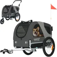 Tiggo DOGGYHUT Premium MEDIUM Hundefahrradanhänger & Jogger 2in1 Fahrradanhänger