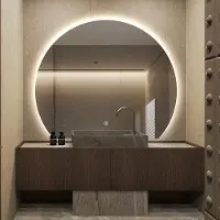 Fenome Lisa Rundspiegel – LED‑Beleuchtung & Spiegelheizung mit Touch‑Schalter – 80 cm Breite