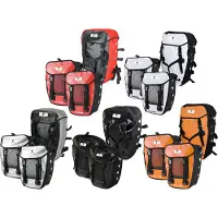 Red Loon Pro 3er Set Packtasche LKW-Plane 2 Hecktaschen 1 Rucksack Gepäckträger, Herstellernummer:VDP64136_3, Farbe:Schwarz