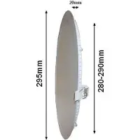 Silamp LED-Strahler Extra Flach Rund 24W Weiß - Neutralweiß 4000K - 5500K