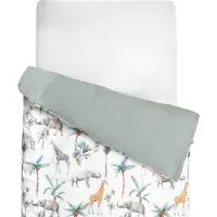 Sevira Kids Bettbezug Safari - 80x120 cm - Grün | by