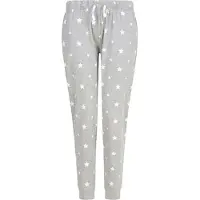 SF Women SK085 | Women`s Cuffed Lounge Pants - Freizeithose - Farbe: Heather Grey/White Stars - Größe: L