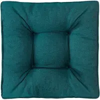 Wool-Stam Best Wool Sitzkissen 70x70 cm für Rattan Gartenmöbel – Outdoor Loungekissen aus 100% Polypropylen formstabil wetterfest und weich Petrol
