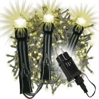 Nipach LED Cluster Büschel Lichterkette 500er warmweiß Timer 15m außen BA11366