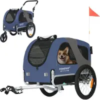 Tiggo DOGGYHUT Premium MEDIUM Hundefahrradanhänger & Jogger 2in1 Fahrradanhänger