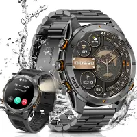 Sanorum 2026 Smartwatch für Herren mit 1,46" AMOLED-Display, IP68 Wasserdicht Smartwatch,Herzfrequenz,Blutdruck,SpO2,Schlafüberwachung für Android und iOS