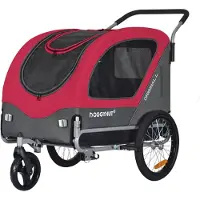 Tiggo DOGGYHUT Large Fahrradanhänger & Hundebuggy 2 in 1 für Hunden bis 35kg Hundeanhänger Jogger Hundewagen mit Feststellbremse