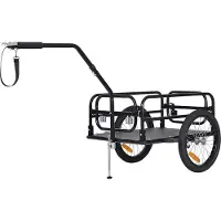 Tiggo Fahrradanhänger Lastenanhänger & Handwagen mit Kupplung, Hochdeichsel, Ladefläche: 67x46x25cm / ca. 75 Liter / 2 Getränkekästen