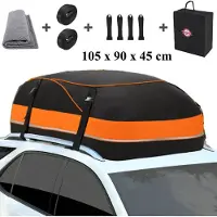 HOMDOX 425 L Auto Dachbox Faltbare Wasserdicht Dachtasche Gepäckbox Tasche Aufbewahrungsbox mit a Antirutschmatte, 1000D wasserdichtes Oxford-Gewebe, schwarz